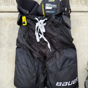 Bauer 3 S Pro Black Hockey Pants, Intermediate Large
