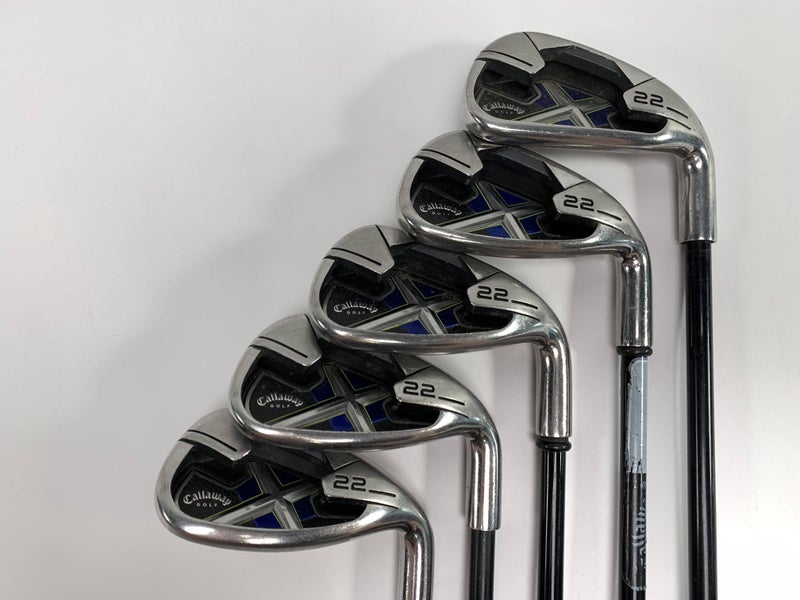 Callaway X-22 Iron Set 7-PW+GW 75g Stiff Graphite Mens RH +1''