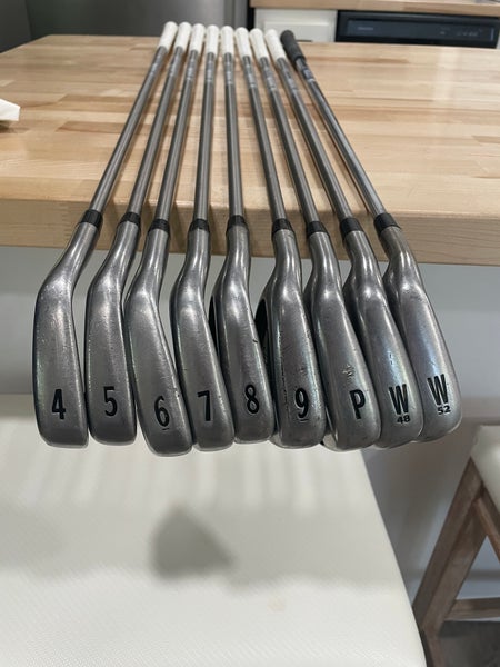 Titleist 714 AP1 Left Hand Iron Set (4-PW + 48° & 52°) Wedges Graphite/Steel Shaft, Newer Grips