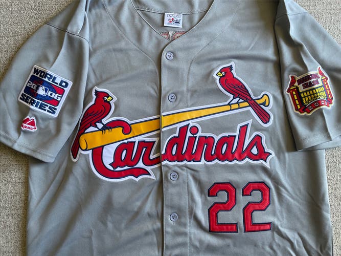 St Louis Cardinals DAVID ECKSTEIN 2006 World Series Baseball Jersey Large