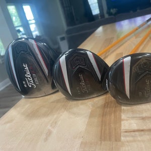 Men's Titleist 913 D2 Left Hand Driver 8.5 Loft, 913 3-Wood 13.5 Loft, Hybrid 19 loft Stiff Flex