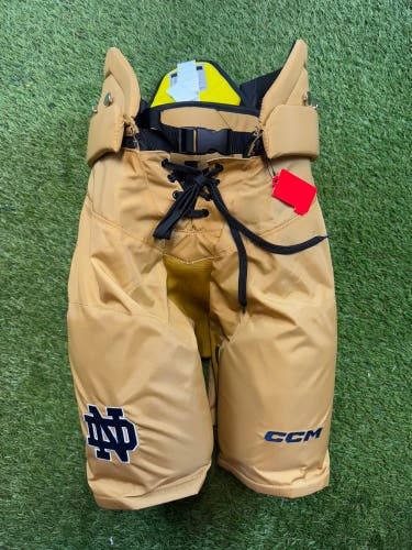 Large Senior CCM HPTKXP Gold Hockey Pants Pro Stock (New-Norte Dame)
