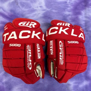 Red Senior Tackla 5000 Gloves 14.5" (Used)