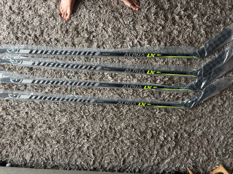 4 Pack, Senior Warrior Alpha LX Pro Left Hand Hockey Stick P88M Pro Stock (New)