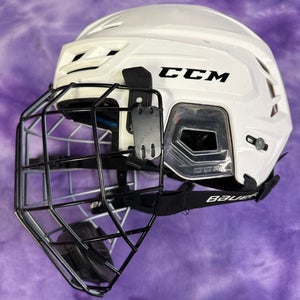 White Medium CCM Tacks 710 Helmet (Used)