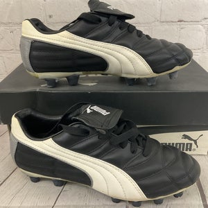 Puma 100445 01 Women's Hamati 5 I FG Soccer Cleats Black White Silver US 6