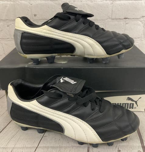 Puma 100445 01 Women's Hamati 5 I FG Soccer Cleats Black White Silver US 6