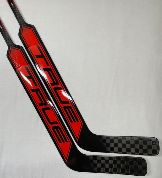 NEW True HZRDUS 7X4 Goalie Sticks, 25”, Black/Orange, Regular Hand - 2 Pack
