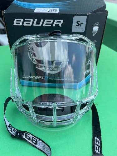 Senior Bauer Concept 3 Full Shield Cages, Visors & Shields (Used)