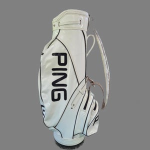 Ping VINTAGE Vinyl Golf Staff Cart Bag - 4 Way Top