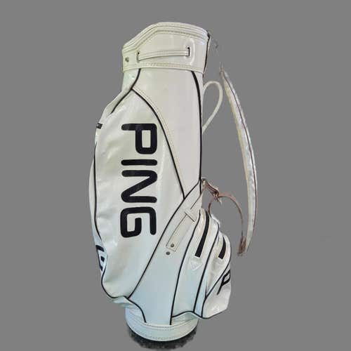 Ping VINTAGE Vinyl Golf Staff Cart Bag - 4 Way Top
