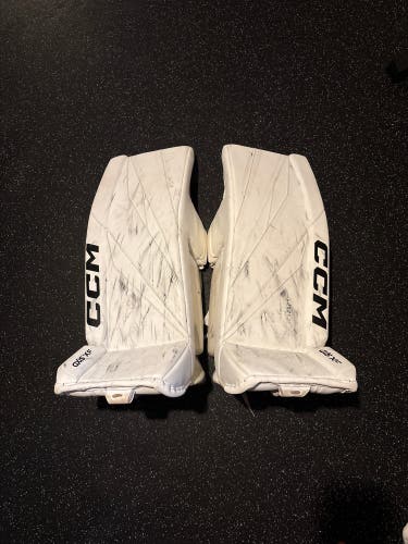 34" 2024 CCM Axis XF Goalie Leg Pads Pro Stock (Used)