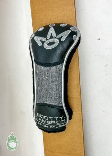 Pre Owned Scotty Cameron Heather Gray 7 Point Crown Utility Headcover Black