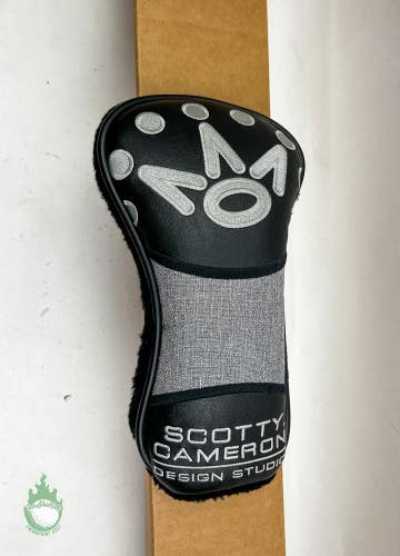 Pre Owned Scotty Cameron Heather Gray 7 Point Crown Fairway Headcover Black