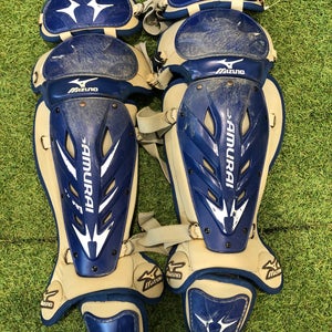 Adult 16" Mizuno Samurai Catcher's Leg Guards (Used)