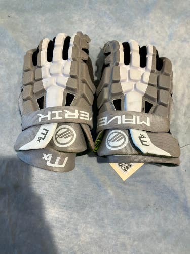 Gray Maverik MX Lacrosse Gloves 13" (Used)