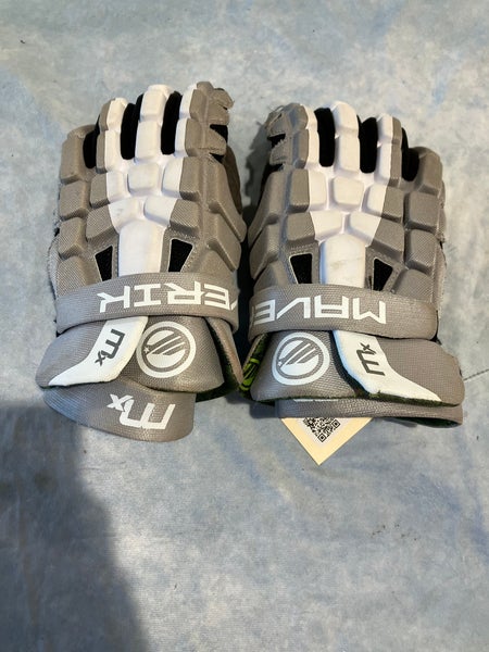 Gray Maverik MX Lacrosse Gloves 13" (Used)