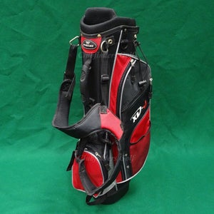 Precise XD-J 28" Tall Red/Black/White 4-Way Golf Stand Bag w/ Raincover
