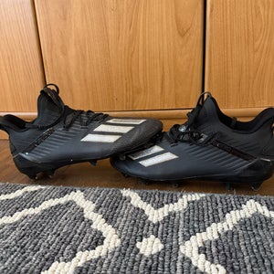 Adidas Adizero Football Cleats “Black silver Metallic” (Size 10)