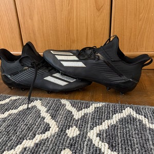 Adidas Adizero Football Cleats “Black silver Metallic” (Size 15)