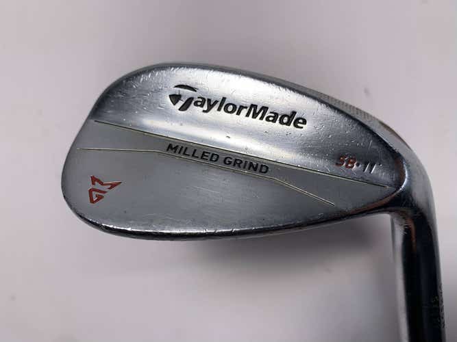 TaylorMade Milled Grind Satin Chrome Wedge 58* 11 True Temper DG Wedge RH