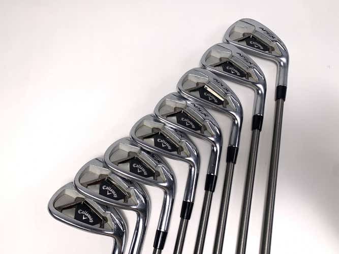 Callaway Apex 21 Iron Set 4-PW+AW AeroTech SteelFiber i95 Stiff Graphite Mens RH