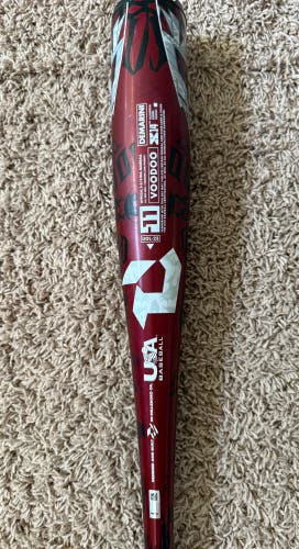 2023 DeMarini Voodoo One Alloy USABat Certified Bat (-11) 18 oz 29" (Used)
