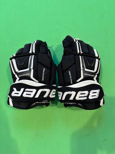 Black Junior Bauer Supreme Ignite Pro Gloves 11"