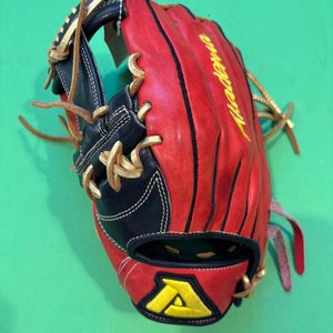 Red Akadema Custom ARO 18 LH Infield Baseball Glove 12.5"