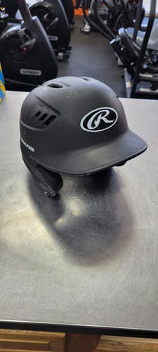 Used Rawlings 6 7/8 - 7 5/8 Batting Helmet No Mask Black One Size 11497-S000151086