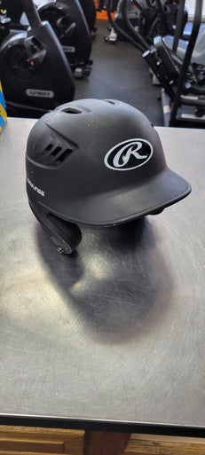 Used Rawlings 6 7/8 - 7 5/8 Batting Helmet No Mask Black One Size 11497-S000151086