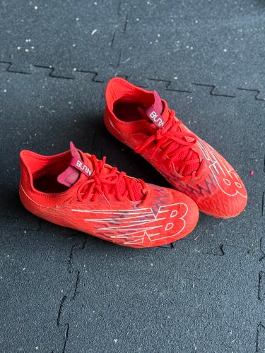 New Balance Burn X3 Red Cleats (Size: 9)