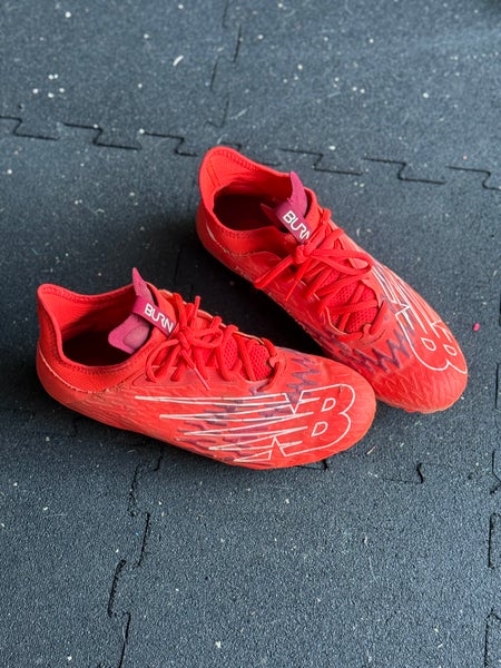 New Balance Burn X3 Red Cleats (Size: 9)