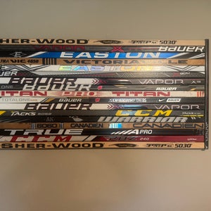Hockey Stick Wall Art- including Vintage Wood Sticks & 2 WI Badger Sticks