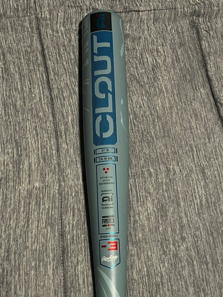 2025 Rawlings Clout AI Alloy BBCOR Certified Bat (-3)  28 oz 31" (New)