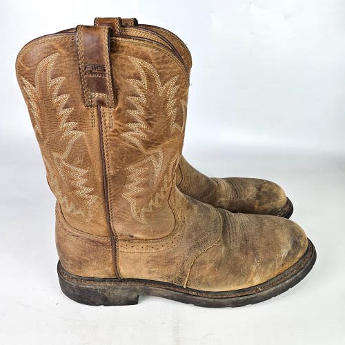 Ariat ATS Steel Toe Men Brown Leather Western Work Cowboy Boots 10002437 Sz 13 D