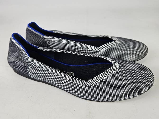 Rothy's The Flat Cloud Gray Birdseye Solid Round Toe Ballet Slip On Shoe Size: 9