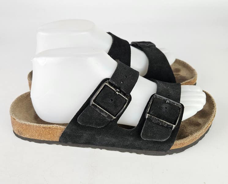 Betula by Birkenstock Arizona Black Suede Leather Sandals  display picture 1