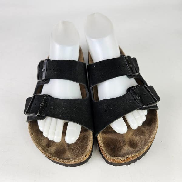 Betula by Birkenstock black suede leather sandals m_669d4e7be825d120526cccf2.jpg main image 2