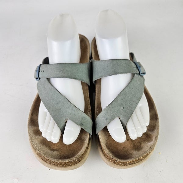 Mephisto Helen Sandals Blue Leather Toe Loop Air-Relax Women's Size: 41 / 10