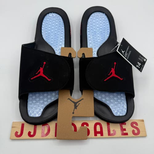 Air Jordan Hydro 5 Retro Slides Black Metallic Sandals 555501-061 Men’s Sz 14 NWT