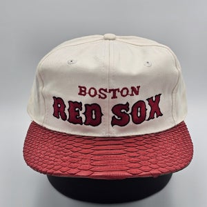 Vintage Boston Red Sox MLB Sports Snakeskin 1990s Twins Hat Cap Vtg Strapback