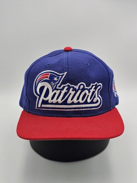 Vintage New England Patriots NFL Sports 100% Wool Starter Spellout Hat Snapback