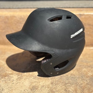 7 - 7 5/8 DeMarini Matte Black Batting Helmet (Used)