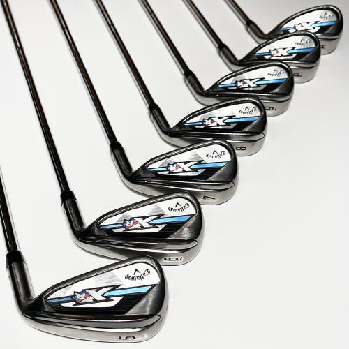 Callaway XR OS Iron Set 5-9, PW, AW Right Handed Regular Flex Steel Shafts