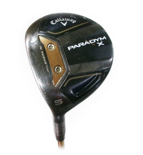 LH Callaway Paradym X 18* 5 Fairway Wood Graphite Attas Speed Series 40 Regular