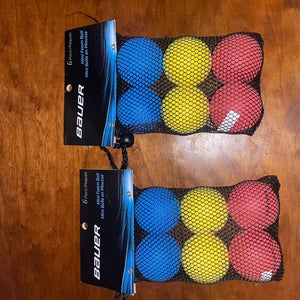 2 Packs Of Bauer Knee Hockey Balls (12)(New)