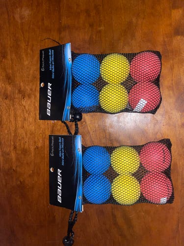 2 Packs Of Bauer Knee Hockey Balls (12)(New)