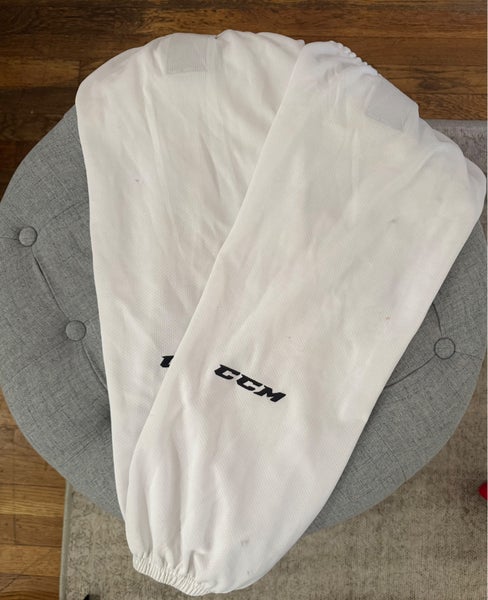 White Large Senior CCM Socks (Used)
