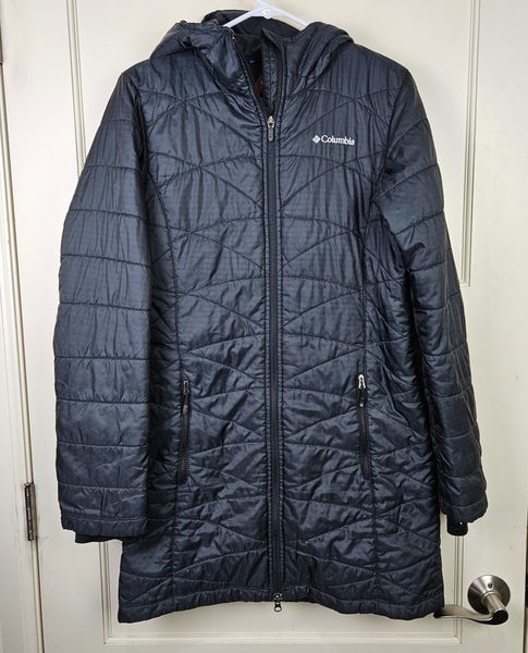 Columbia Womans Mighty Lite Hooded Omni Heat Jacket Size: M Black